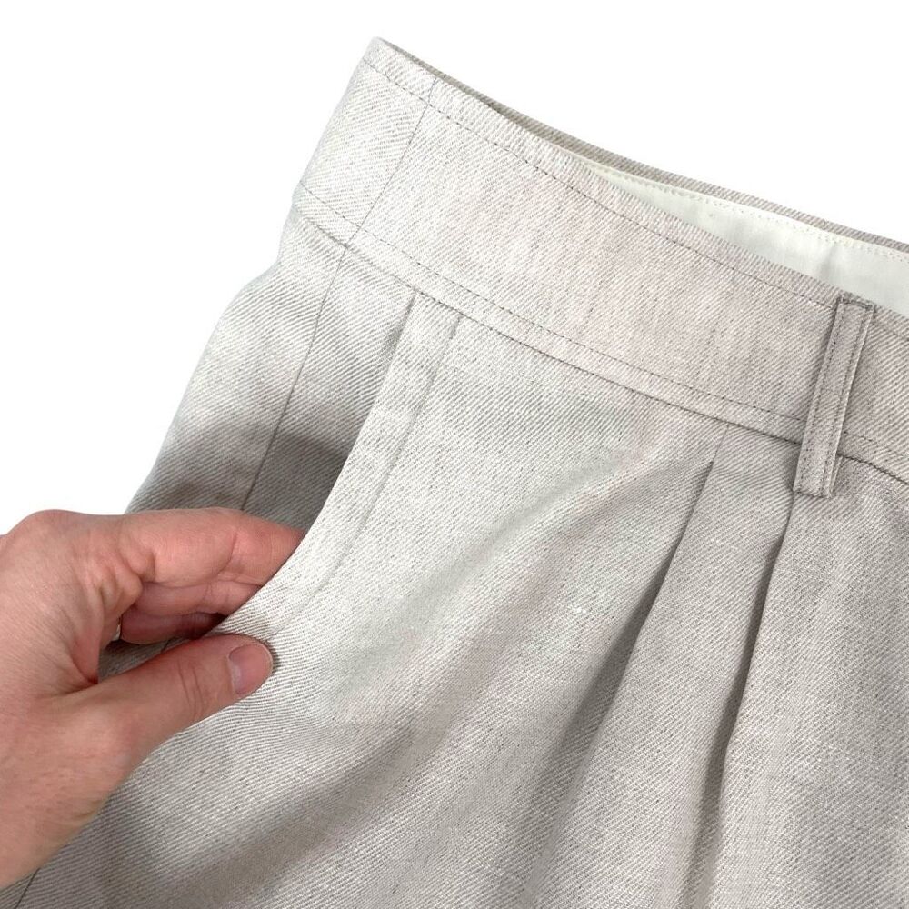 NEW J. Crew Remi‎ short in stretch linen blend Size 24 oatmeal neutral - Picture 6 of 9